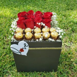 Box of roses and chocolates