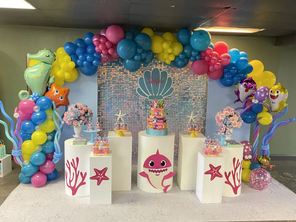 Children's birthday Baby Shark - Mvfiestas & Balloons