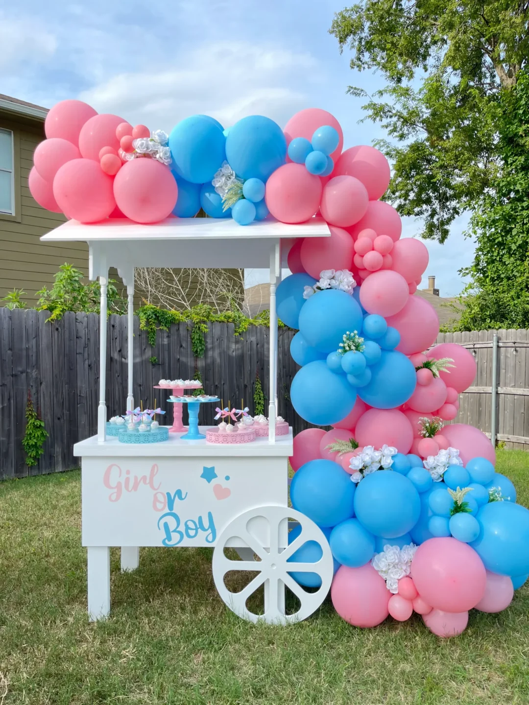 Balloon garland - Mv Fiestas | candy cart decoration